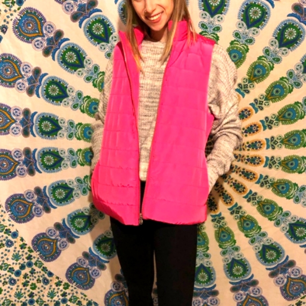 NWT Pink Michael Kors Puffer Zip up Vest
